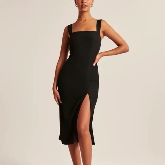 Abercrombie & Fitch | Dresses | Nwt Abercrombie Fitch Wide Strap Midi Dress  | Poshmark